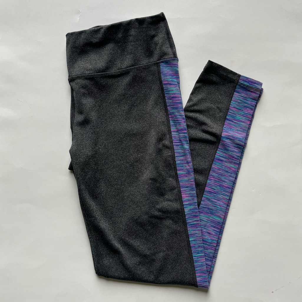 Gray And Purple Leggings